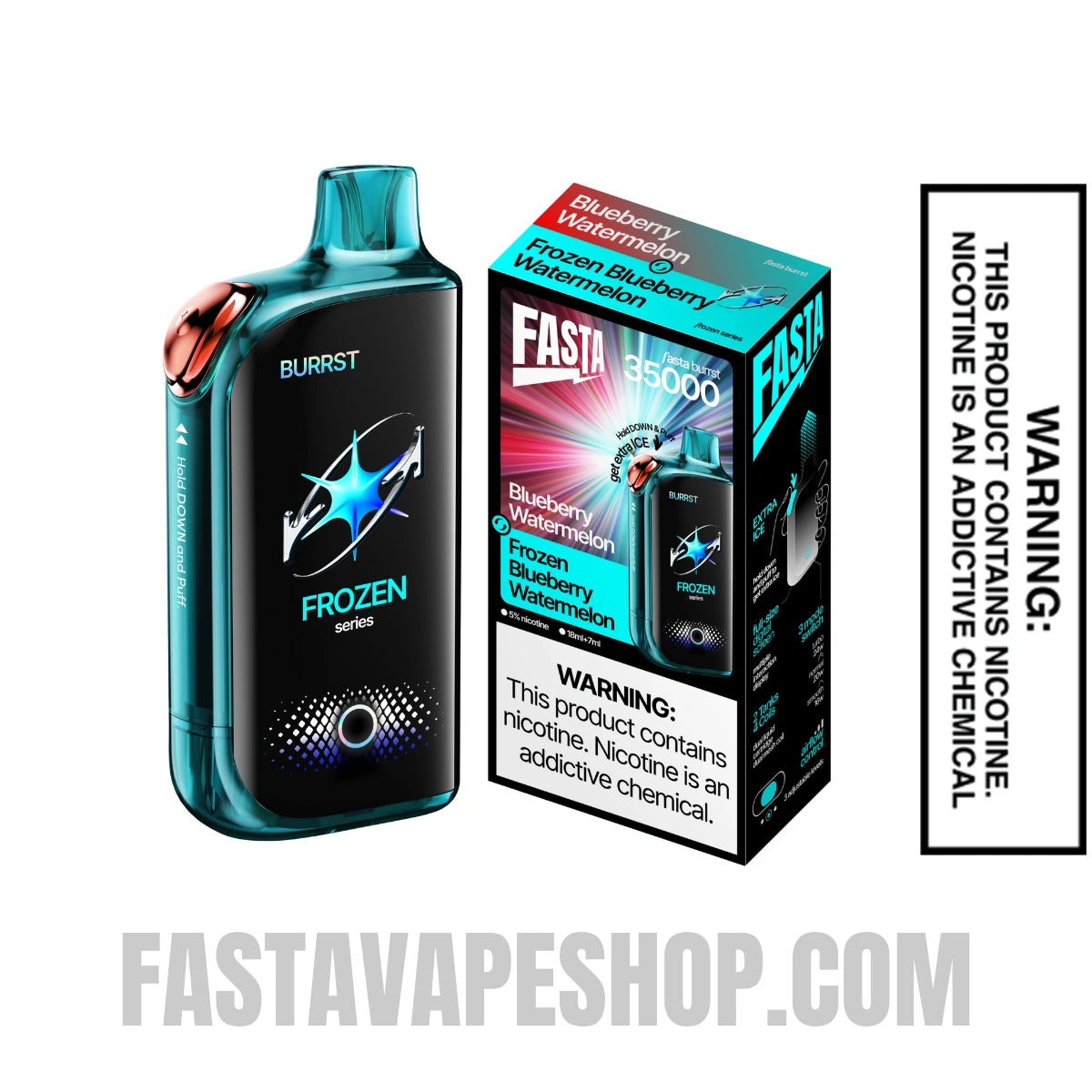Blueberry Watermelon / Frozen Blueberry Watermelon Fasta Burrst 35000 Vape With Package Box Blueberry Watermelon / Frozen Blueberry Watermelon Fasta Burrst 35000 Vape With Package Box