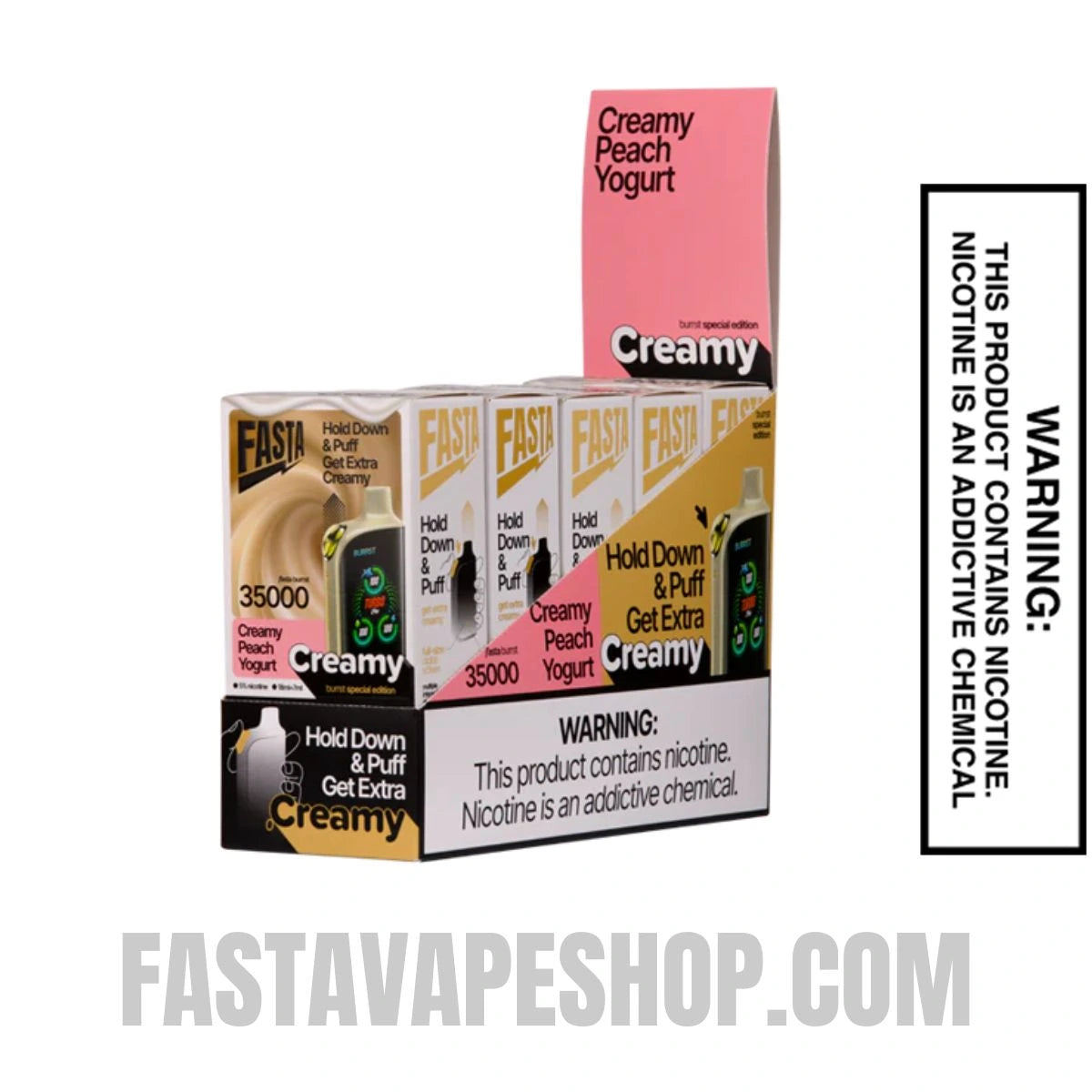 Creamy Peach Yogurt Fasta Burrst 35000 Creamy Edition Vape with bundle box Creamy Peach Yogurt Fasta Burrst 35000 Creamy Edition Vape with bundle box