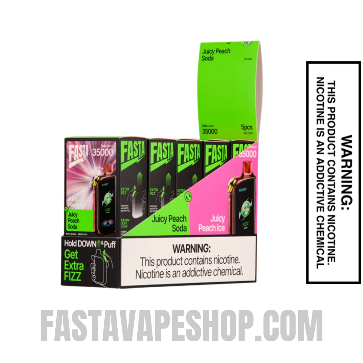Juicy Peach Ice / Juicy Peach Soda Fasta Burrst 35000 Fizz Series Vape with bundle box Juicy Peach Ice / Juicy Peach Soda Fasta Burrst 35000 Fizz Series Vape with bundle box