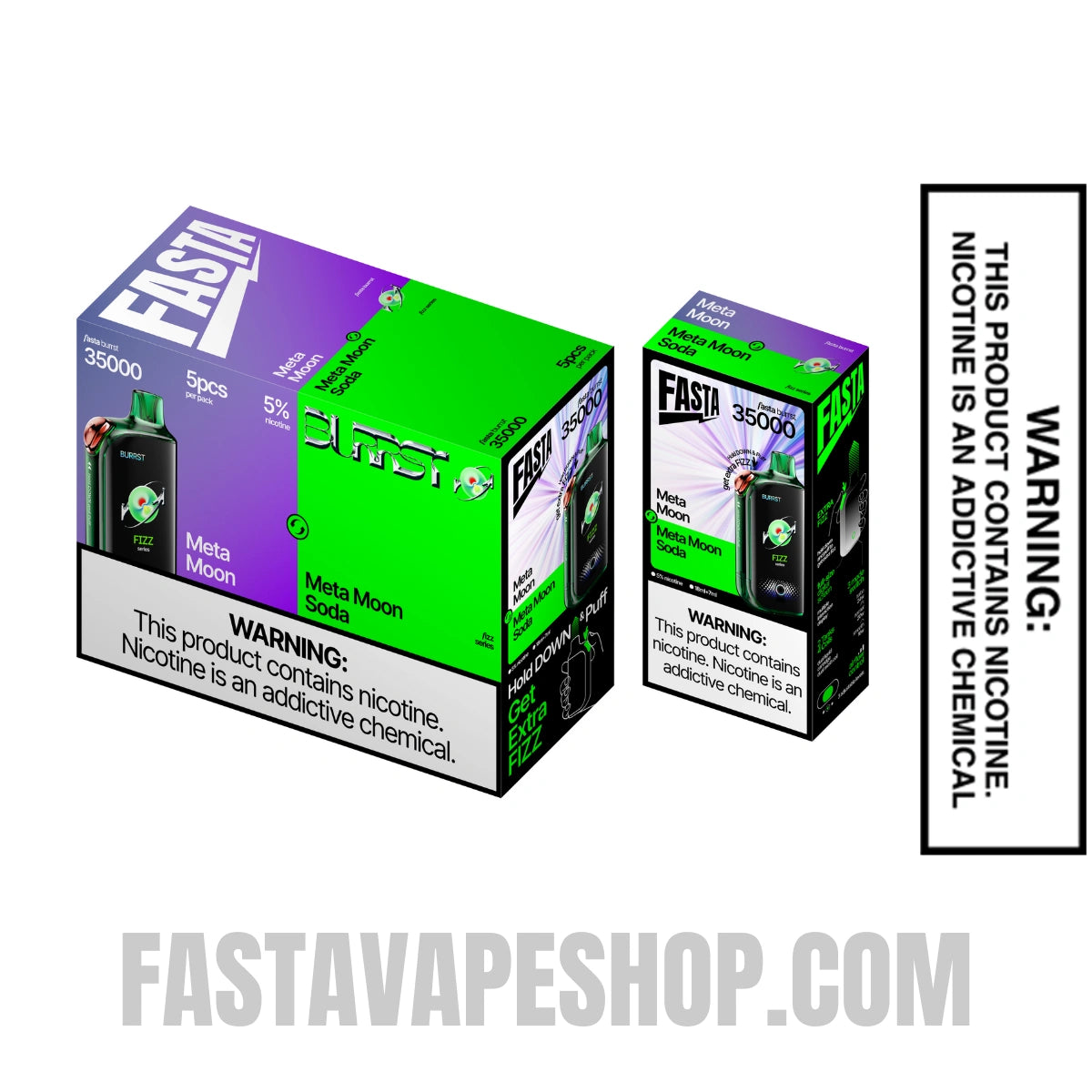 Meta Moon / Meta Moon Sode Fasta Burrst 35000 Fizz Series Vape with bundle box Meta Moon / Meta Moon Sode Fasta Burrst 35000 Fizz Series Vape with bundle box