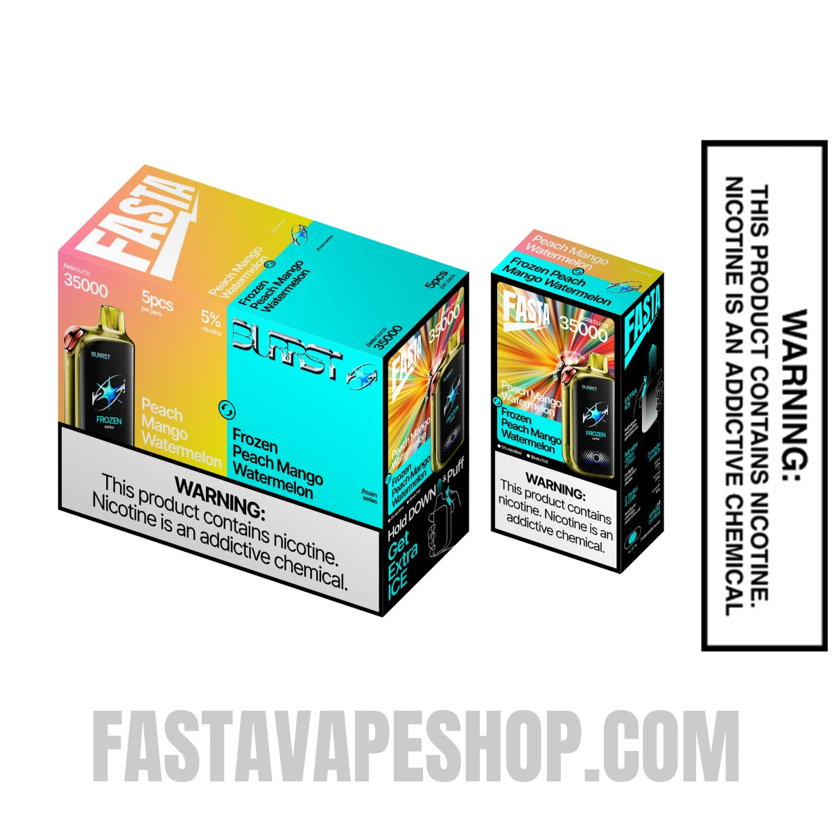 Peach Mango Watermelon / Frozen Peach Mango Watermelon Fasta Burrst 35000 Vape with bundle box Peach Mango Watermelon / Frozen Peach Mango Watermelon Fasta Burrst 35000 Vape with bundle box