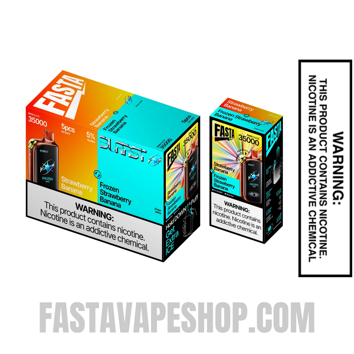 Strawberry Banana / Frozen Strawberry Banana Fasta Burrst 35000 Vape with bundle box Strawberry Banana / Frozen Strawberry Banana Fasta Burrst 35000 Vape with bundle box