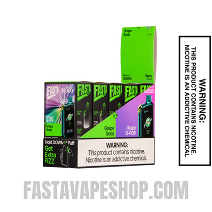 Grape B-Pop / Grape Soda Fasta Burrst 35000 Fizz Series Vape with bundle box