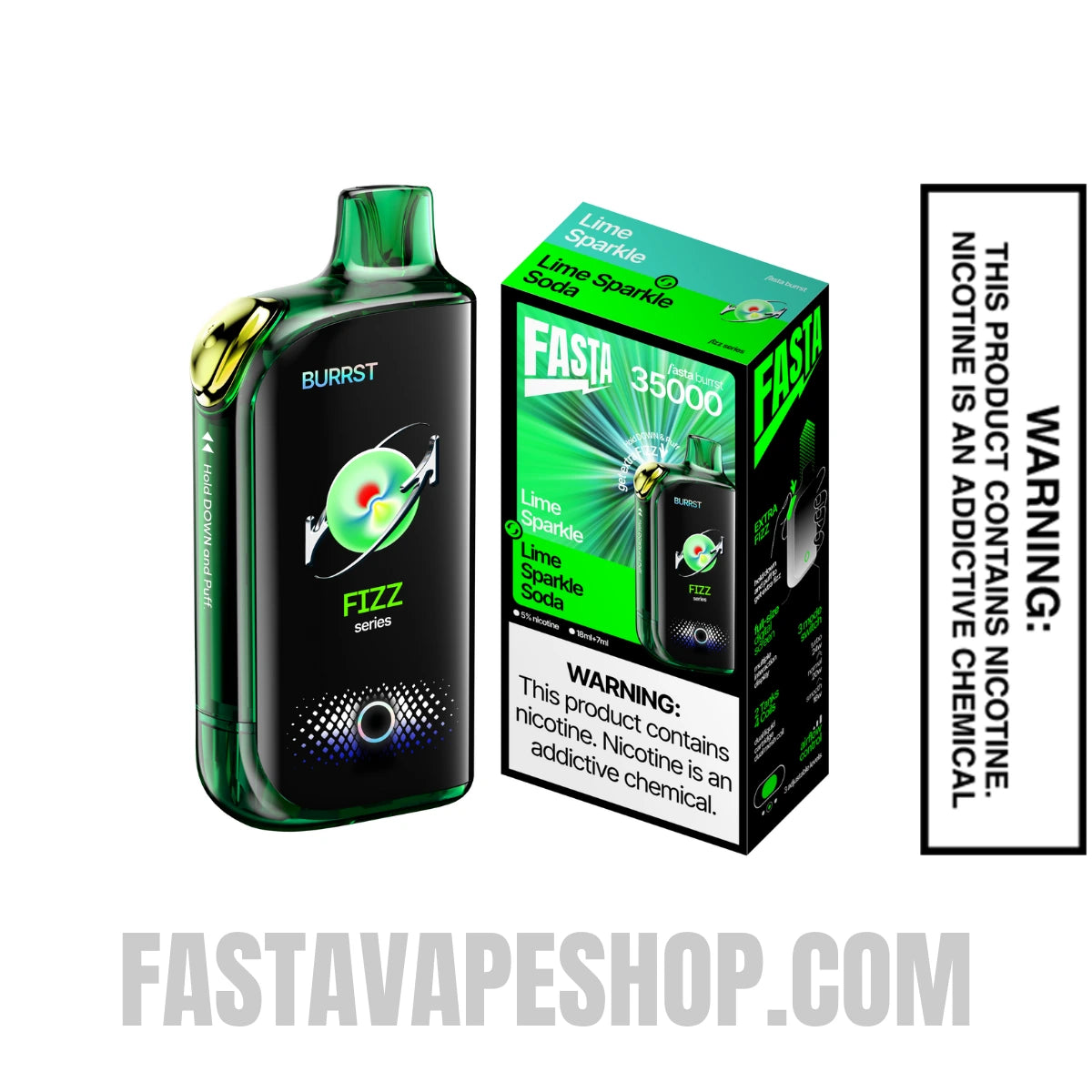 Lime Sparkle / Lime Sparkle Soda FASTA Burrst 35000 Vape With Package Box