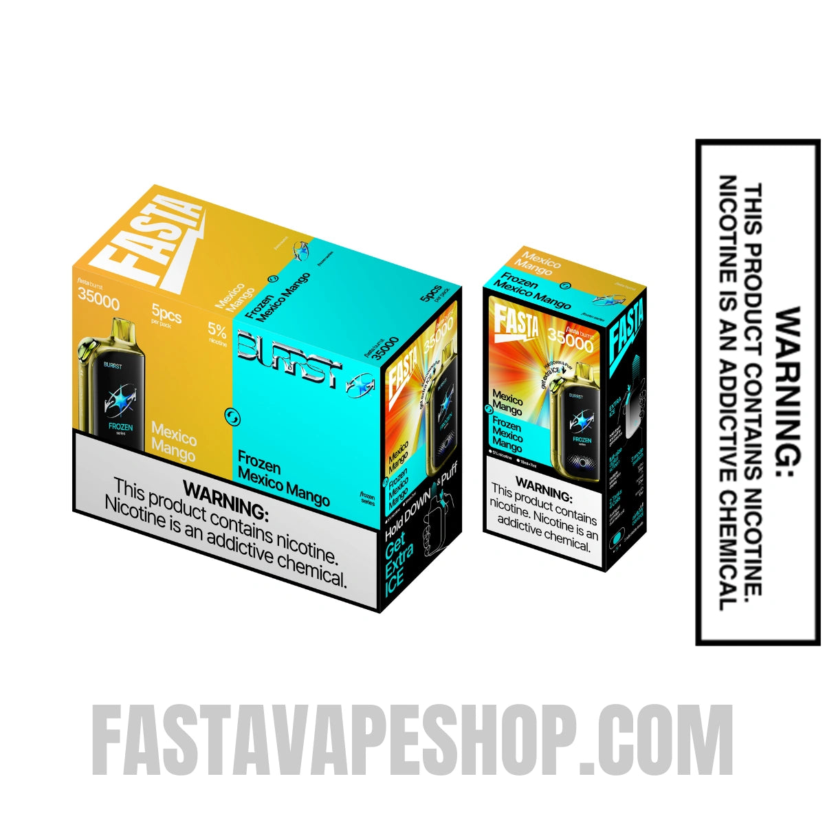 Mexico Mango / Frozen Mexico Mango Fasta Burrst 35000 Vape with bundle box