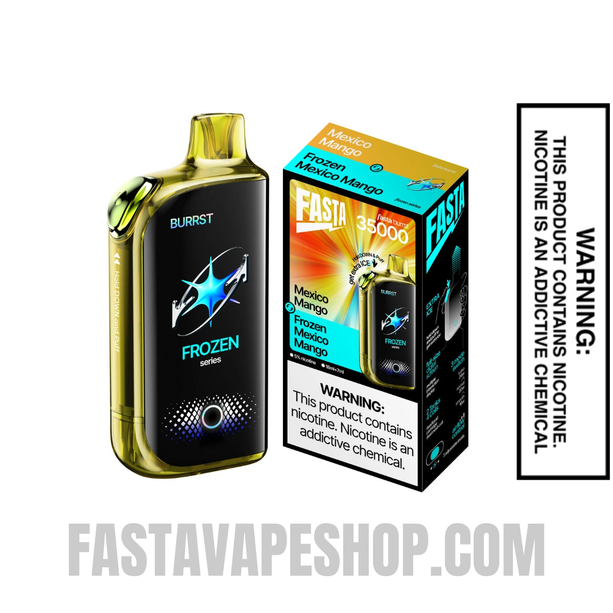 Mexico Mango / Frozen Mexico Mango Fasta Burrst 35000 Vape With Package Box