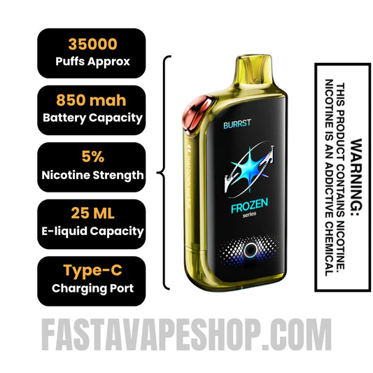 Peach Mango Watermelon / Frozen Peach Mango Watermelon Fasta Burrst 35000 Vape Specifications
