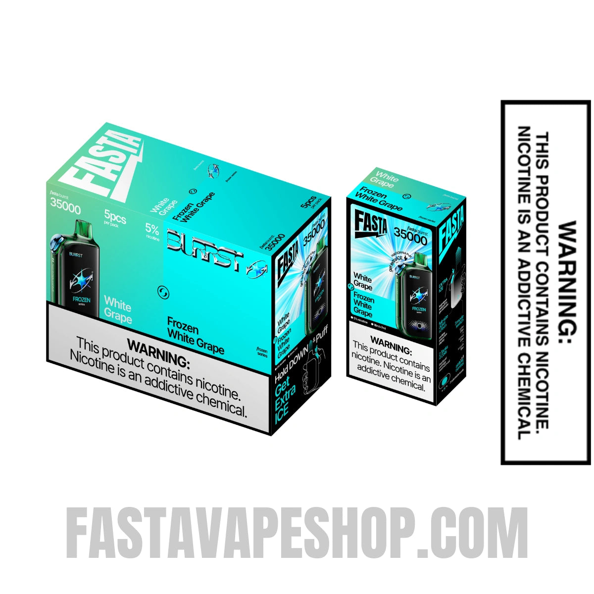 White Grape / Frozen White Grape Fasta Burrst 35000 Vape with bundle box